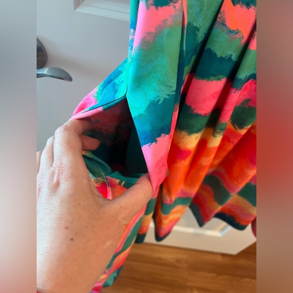 Vince Camuto Cap Sleeve Fit And Flare Multicolor Sleeveless Mini Dress - Picture 6 of 16